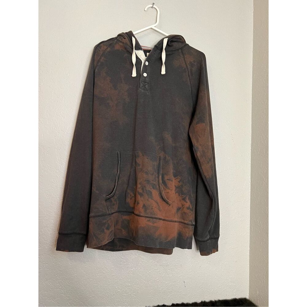 Normal Brand bleach tye dye hoodie sweatshirt sz L LT